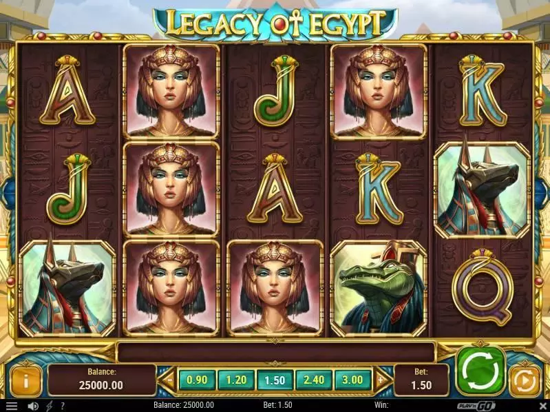Legacy of Egypt Slots made by Play'n GO - Main Screen Reels