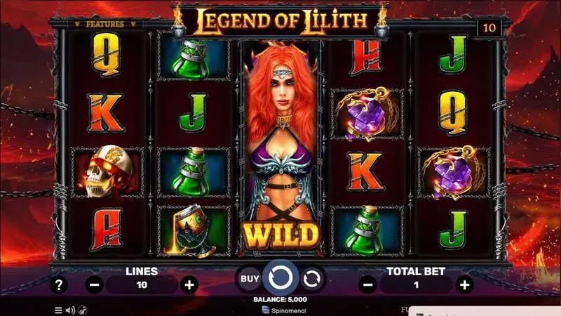 Legend Of Lilith Slots made by Spinomenal - Main Screen Reels
