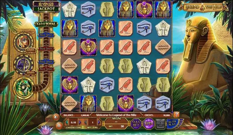 Legend of the Nile Slots made by BetSoft - Main Screen Reels
