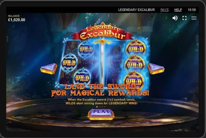 Legendary Excalibur Slots made by Red Tiger Gaming - Info and Rules