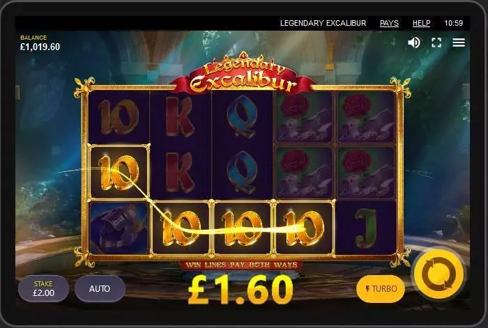 Legendary Excalibur Slots made by Red Tiger Gaming - Winning Screenshot