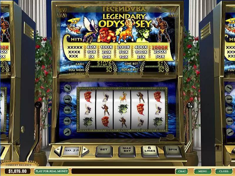 Legendary Odyssey Slots made by PlayTech - Main Screen Reels