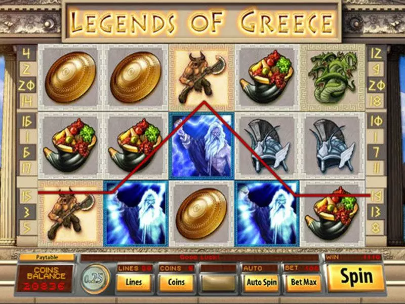 Legends of Greece Slots made by Saucify - Main Screen Reels