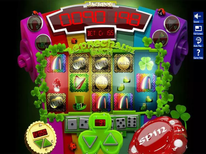 Leprechaun Luck Slots made by Slotland Software - Main Screen Reels