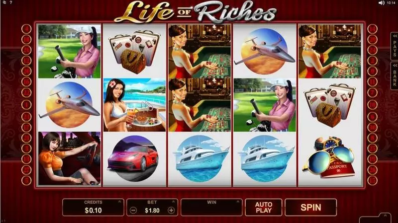 Life of Riches Slots made by Microgaming - Main Screen Reels