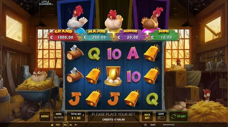 Little Cluckers Slots made by Greentube - Main Screen Reels