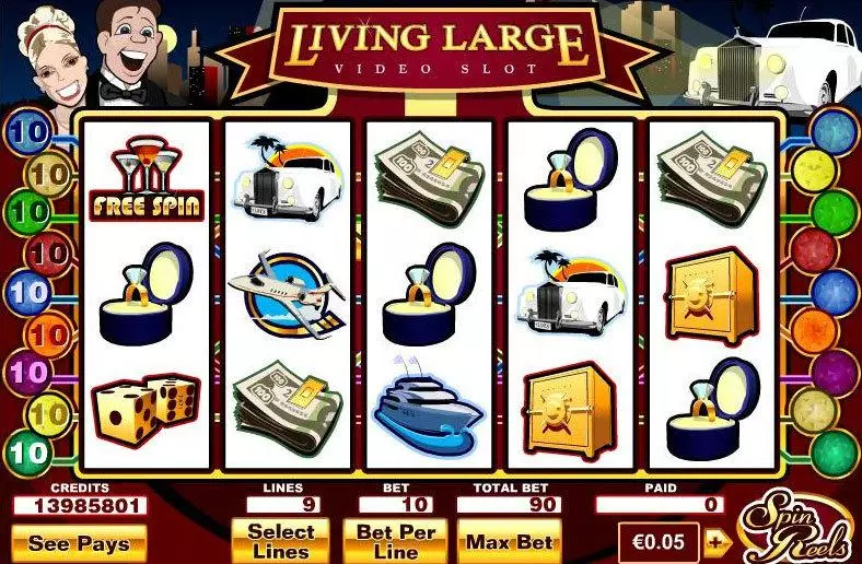 Living Large Slots made by Parlay - Main Screen Reels