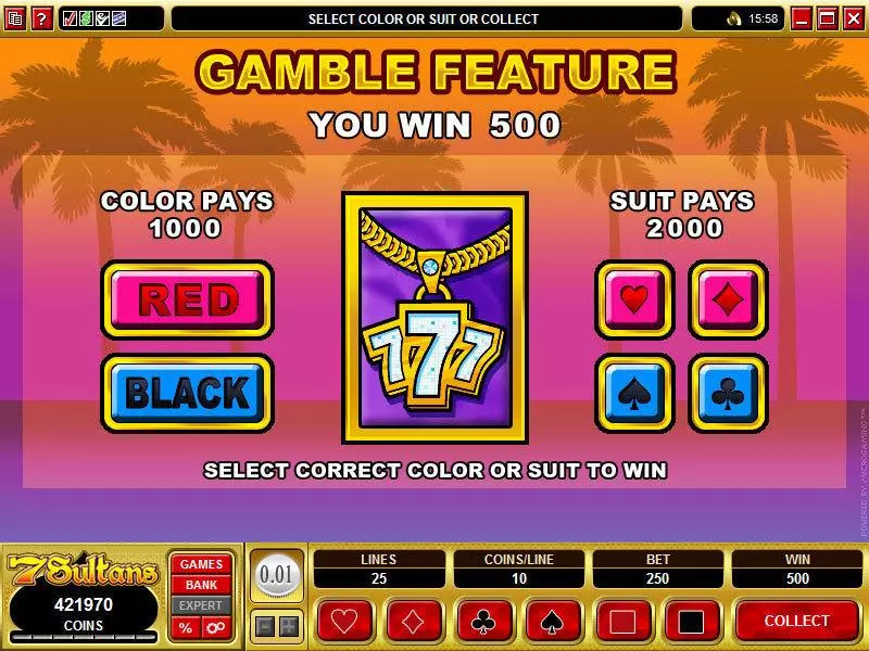 Loaded Slots made by Microgaming - Gamble Screen