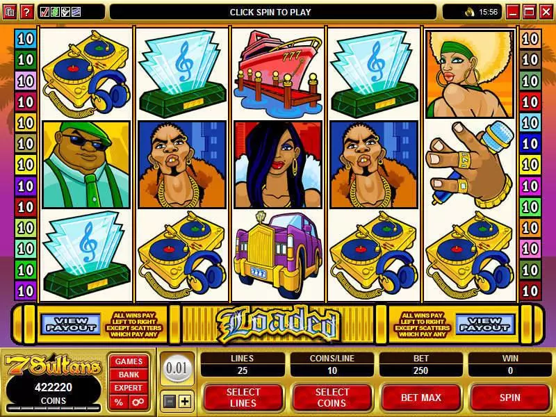 Loaded Slots made by Microgaming - Main Screen Reels