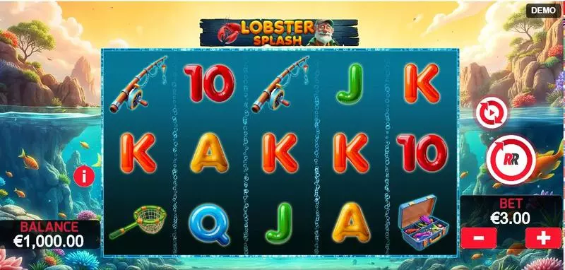 Lobster Splash Slots made by Red Rake Gaming - Main Screen Reels