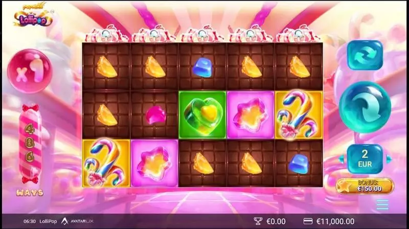 Lollipop Slots made by AvatarUX - Main Screen Reels