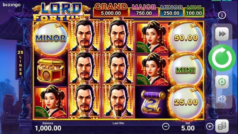 Lord Fortune Slots made by Booongo - Main Screen Reels