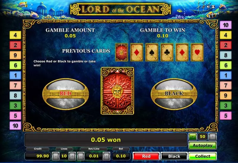 Lord of the Ocean Slots made by Novomatic - Gamble Screen