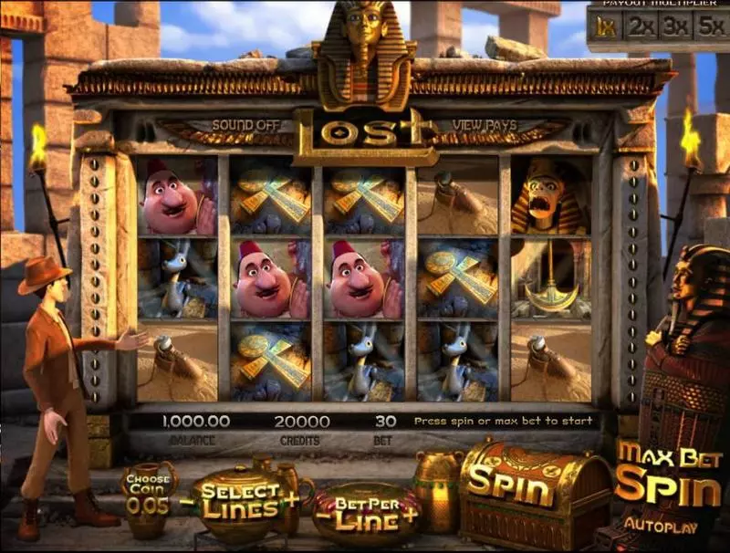 Lost Slots made by BetSoft - Main Screen Reels