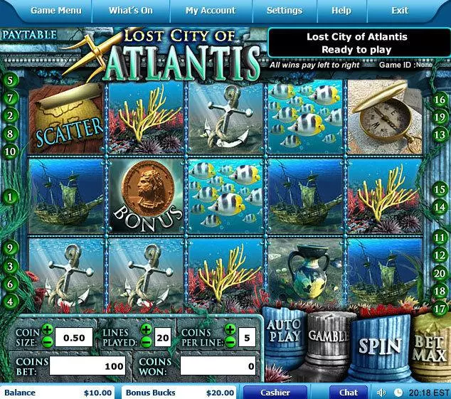 Lost City of Atlantis Slots made by Leap Frog - Main Screen Reels