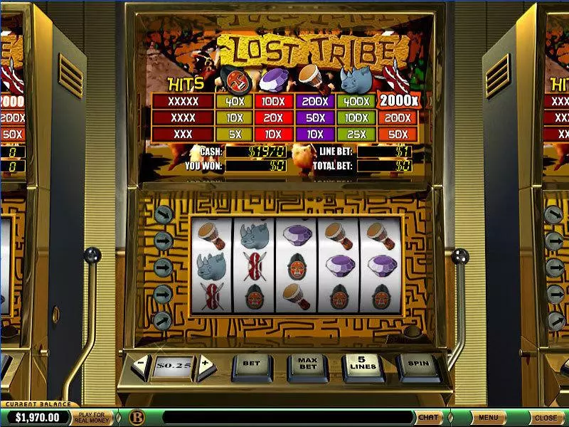 Lost Tribe Slots made by PlayTech - Main Screen Reels