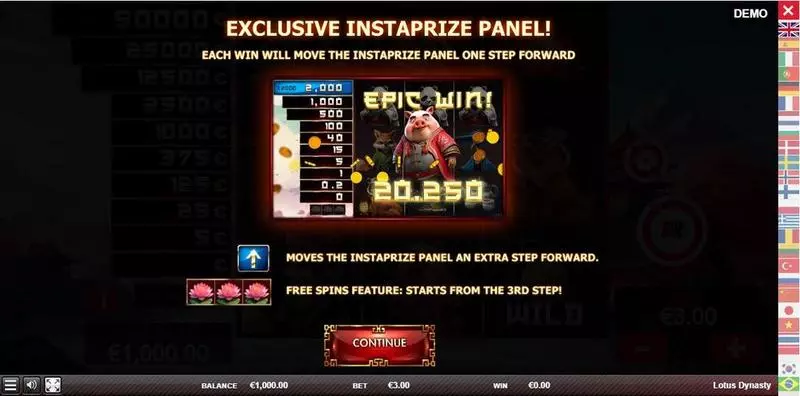 Lotus Dynasty Slots made by Red Rake Gaming - Introduction Screen