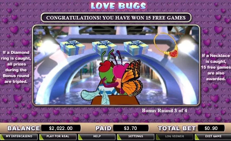 Love Bugs Slots made by CryptoLogic - Bonus 1