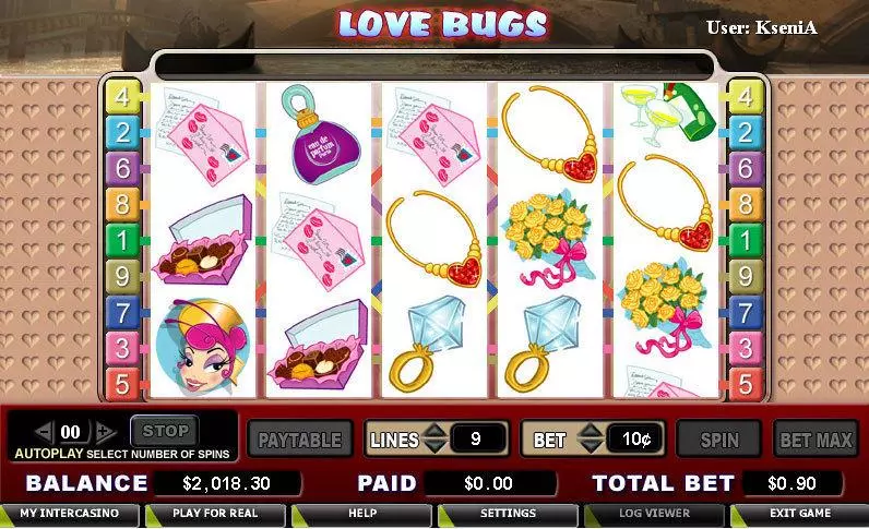 Love Bugs Slots made by CryptoLogic - Main Screen Reels