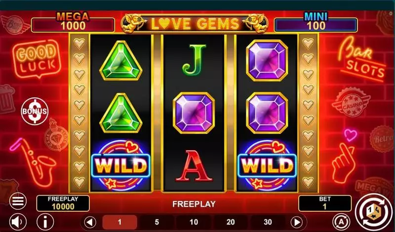 Love Gems - Hold And Win Slots made by 1Spin4Win - Main Screen Reels
