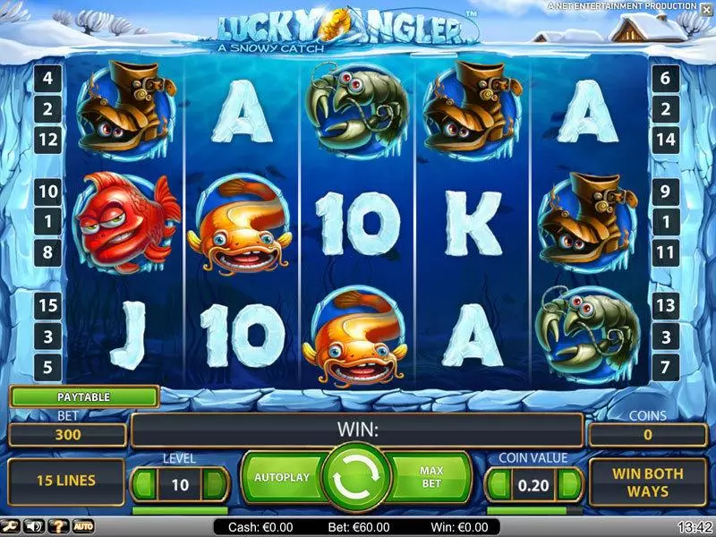 Lucky Angler Slots made by NetEnt - Main Screen Reels