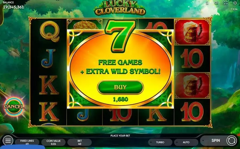 Lucky Cloverland Slots made by Endorphina - Bonus 1