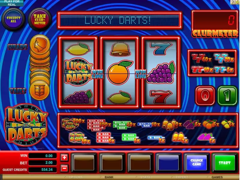 Lucky Darts Slots made by Microgaming - Main Screen Reels