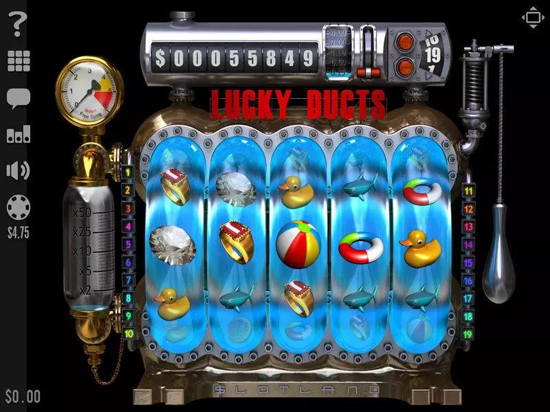 Lucky Ducts Slots made by Slotland Software - Main Screen Reels