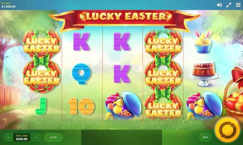 Lucky Easter Slots made by Red Tiger Gaming - Main Screen Reels