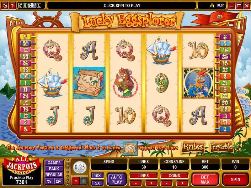 Lucky Eggsplorer Slots made by Microgaming - Main Screen Reels