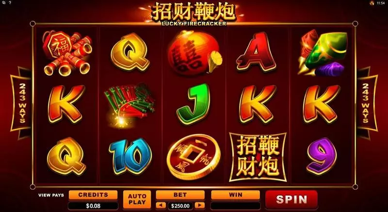 Lucky Firecracker Slots made by Microgaming - Main Screen Reels