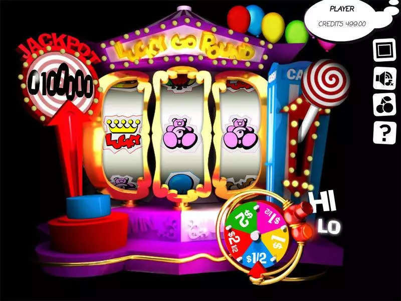 Lucky Go Round Slots made by Slotland Software - Main Screen Reels