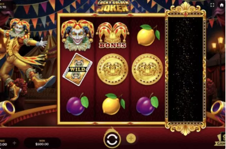 Lucky Golden Joker Slots made by Dragon Gaming - Main Screen Reels