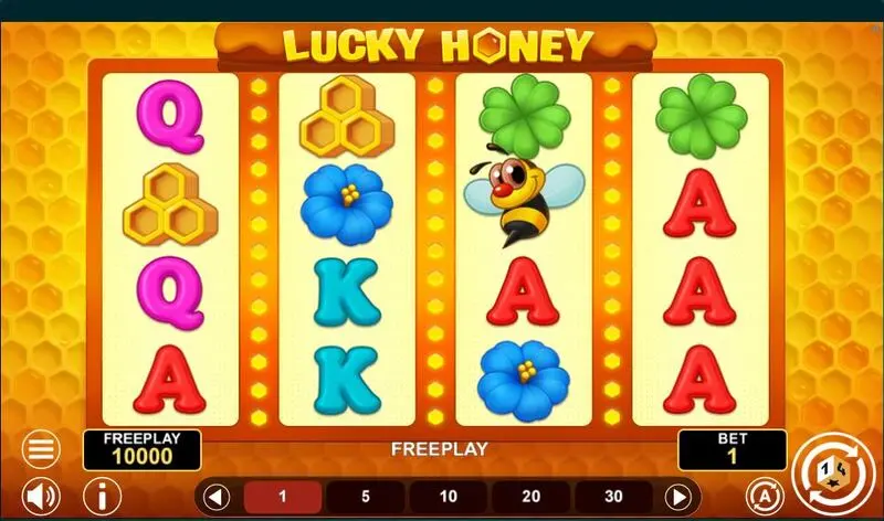 Lucky Honey Slots made by 1Spin4Win - Main Screen Reels