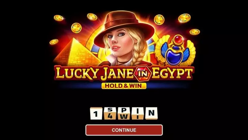 LUCKY JANE IN EGYPT HOLD AND WIN Slots made by 1Spin4Win - Introduction Screen