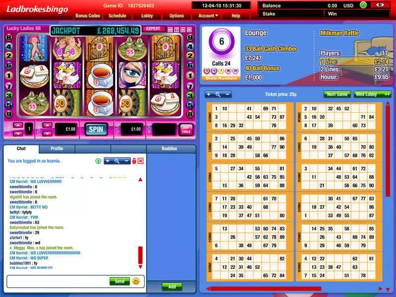 Lucky Ladies 88 Mini Slots made by Virtue Fusion - Main Screen Reels