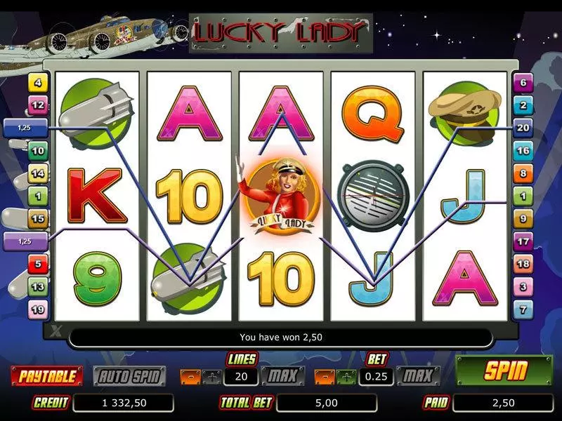 Lucky Lady Slots made by bwin.party - Main Screen Reels