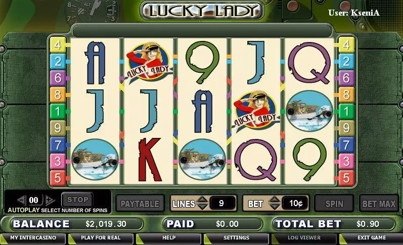 Lucky Lady Slots made by CryptoLogic - Main Screen Reels
