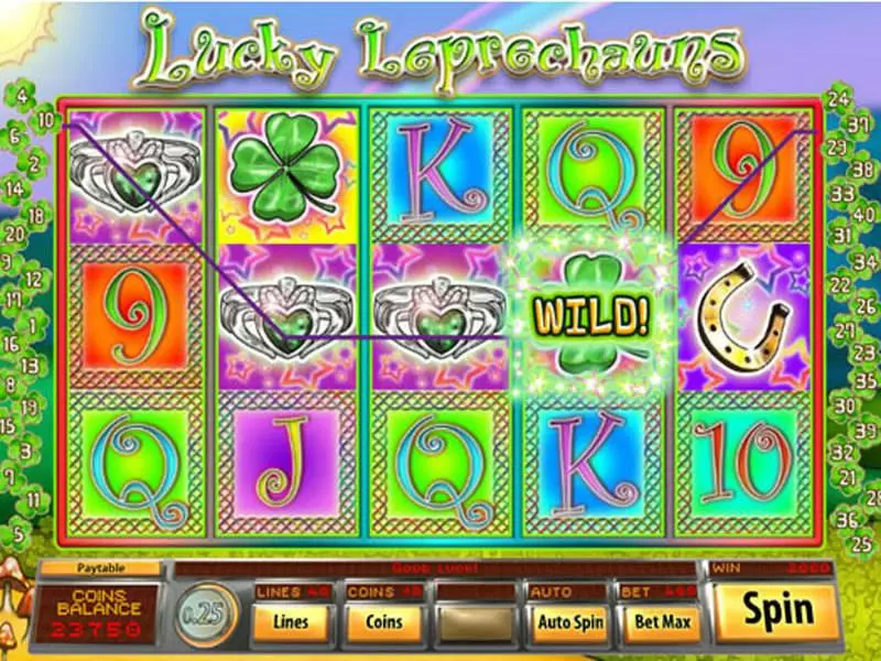 Lucky Leprechauns Slots made by Saucify - Main Screen Reels