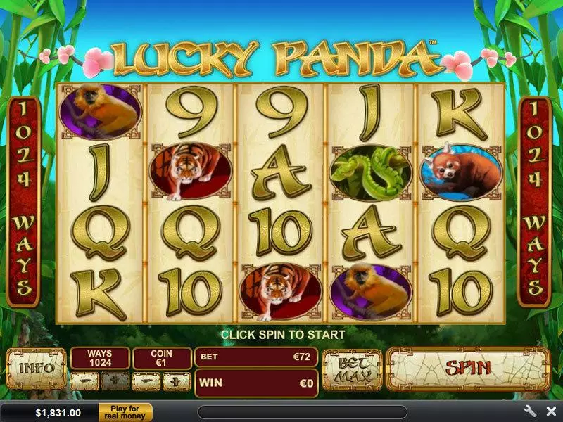 Lucky Panda Slots made by PlayTech - Main Screen Reels