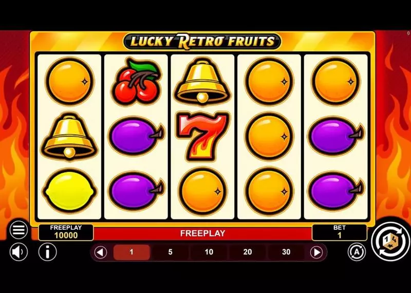 Lucky Retro Fruits Slots made by 1Spin4Win - Main Screen Reels