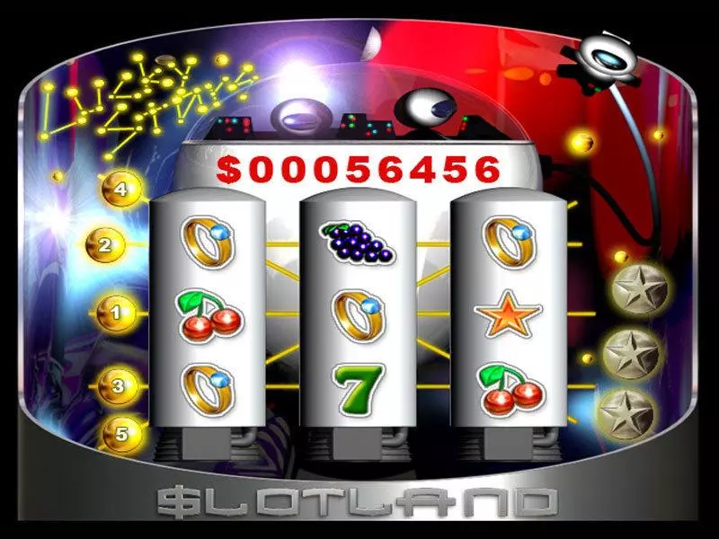 Lucky Stars Slots made by Slotland Software - Main Screen Reels