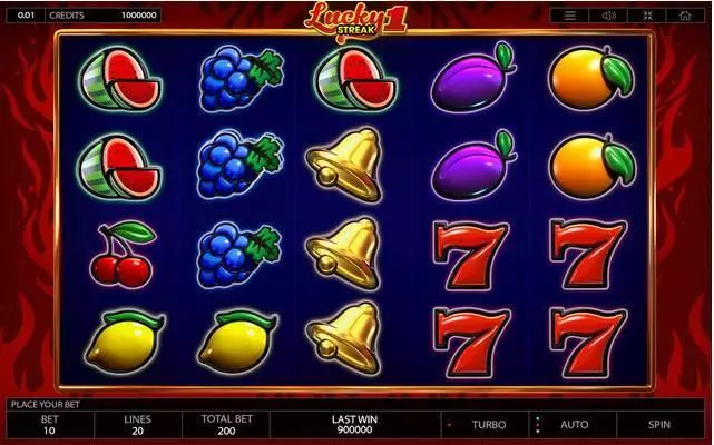 Lucky Streak 1 Slots made by Endorphina - Main Screen Reels