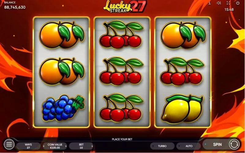 Lucky Streak 27 Slots made by Endorphina - Main Screen Reels