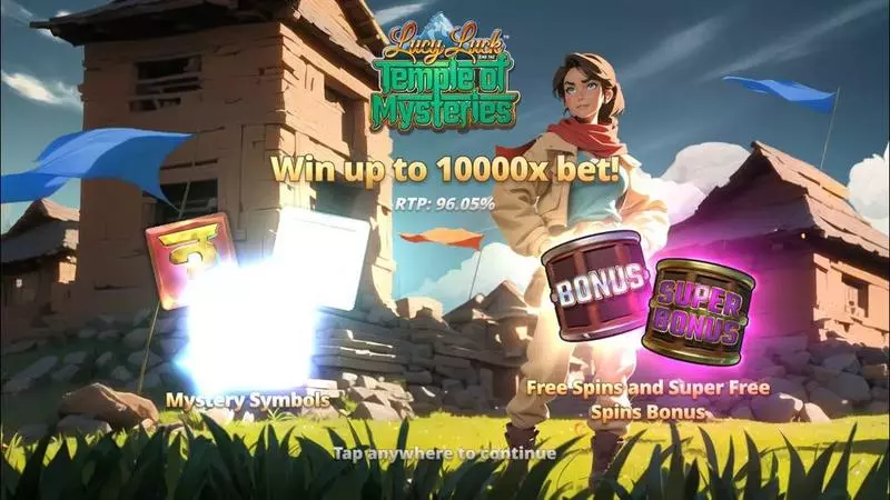 Lucy Luck and the Temple of Mysteries Slots made by Slotmill - Introduction Screen