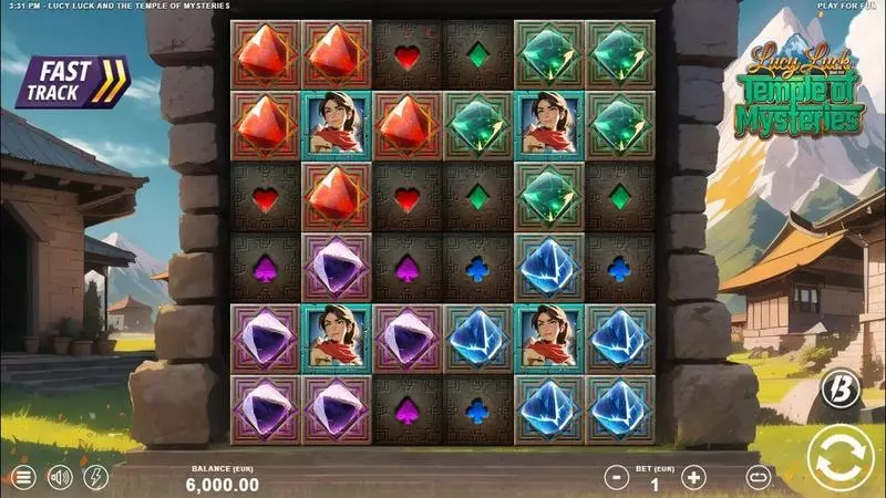 Lucy Luck and the Temple of Mysteries Slots made by Slotmill - Main Screen Reels