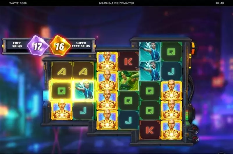 Machina PrizeMatch Slots made by Kalamba Games - Main Screen Reels
