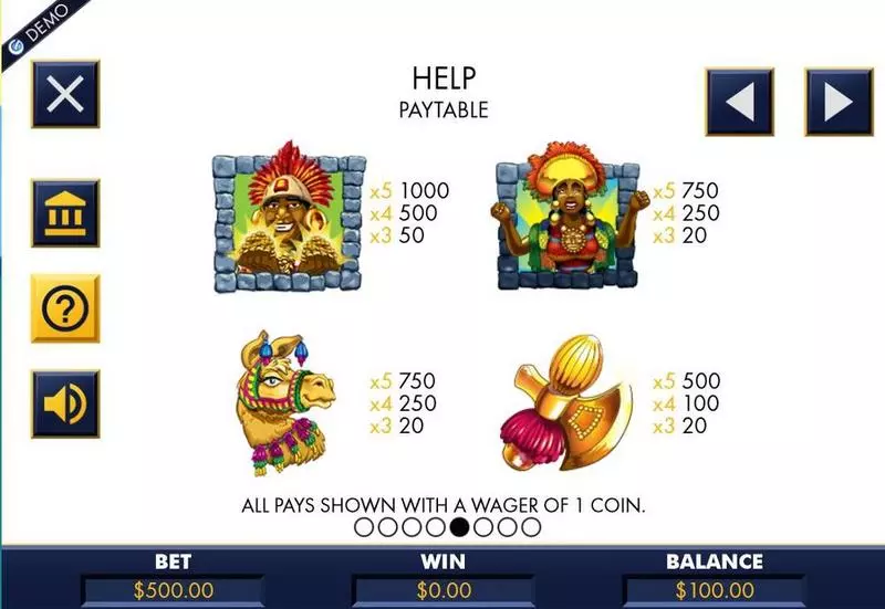 Machu Picchu Gold Slots made by Genesis - Info and Rules