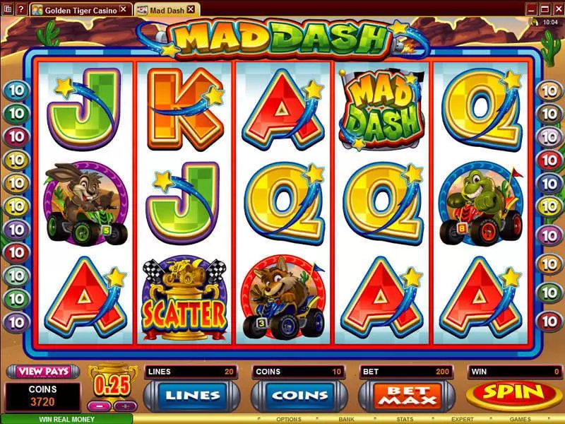 Mad Dash Slots made by Microgaming - Main Screen Reels