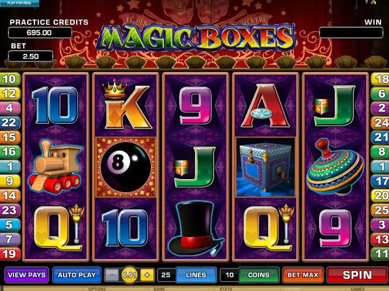 Magic Boxes Slots made by Microgaming - Main Screen Reels